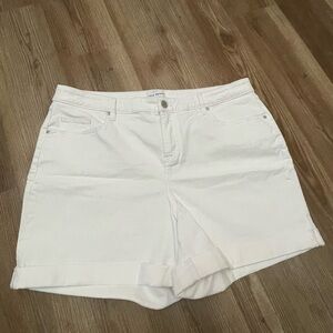 Lane Bryant Mid-rise Boyfriend Midi Short White Size 20